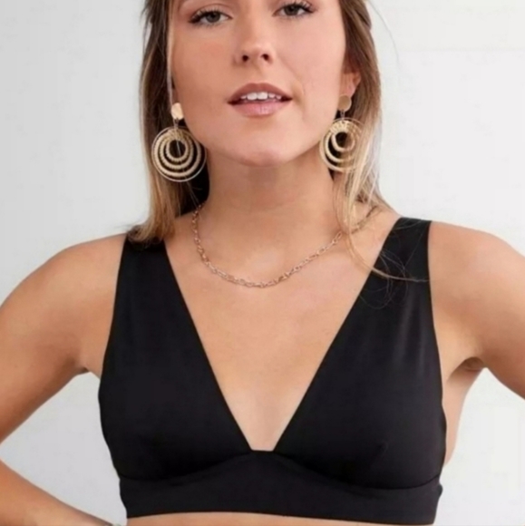 Free People Other - Free People OH Scuba Black Neoprene Bralette XS